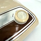 Vintage 80 s Lasko Almond 2 Speed Oscillating Fan 12  Translucent Amber Blades