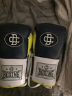 Brand New 16 Oz Dc Boxing Gloves  Navy Blue With Yellow