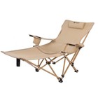 Villey Adjustable Reclining Camping Lounge Chair Headrest Foldable 330lb Support