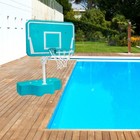 Northlight 42 Inch Poolside Adjustable Basketball Hoop For In-ground Pools