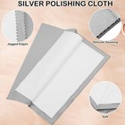 4pcs Silver Polishing Cloths - Double-sided Jewelry Cleaner For Sterling Gray 