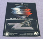 Zz Top Vintage 1990 Rock Band Keychain Unused Moc New Old Stock Official Issue