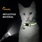 12 Pack Reflective Breakaway Cat Collars With Bell Id Tag Adjustable Kitten Coll