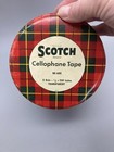 Vintage Advertising 3m Scotch Cellophane Tape 12 Roll Tin Red Green Plaid Htf