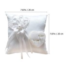 Lace Pearl Wedding Ring Bearer Pillow Holder  7 9 Inch Ring Bearer For Wedding