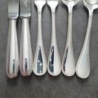 Christofle Perles Silverplate Flatware Standard Knife Fork Spoon 6pcs Excellent