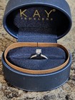 14k White Gold  72ct Leo Solitaire Natural Diamond   Cushion Cut
