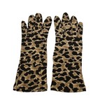 Dolce gabbana Beige Dark Brown Wool Women s Gloves