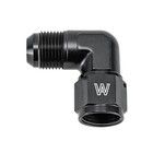 Black Aluminium 10an Female To An10 Male Flare 90 Degree Swivel Fitting Adapter 