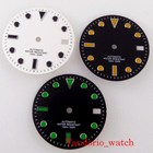28 5mm Black White Sterile Watch Dial Luminous Fit Nh35a Miyota8215 Eta2824 Date