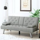 Futon Sofa Bed Couch Furniture Black New Comforter Living Room Small Space  