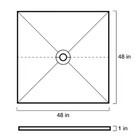 48   x48    Schluter Kerdi Prefabricated Sloped Shower Tray 