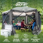 Clam Quick-set Pavilion 12 5 X 12 5 Foot Portable Outdoor Canopy Shelter  Gray