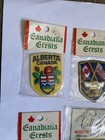 Six - Vintage Canadiana Crests Souvenir Travel Canada Iron-on Patches