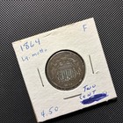 1864 Two Cent Piece Choice About Uncirculated Lots Of Red Remaining Large Motto