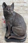 Hot Cast Bronze House Cat Statue Sculpture Figure Signed Original Art Decor
