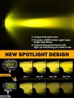 Auxbeam 4  Led Pods Light Bar Amber Yellow Fog Lamp Offroad Driving Truck Atv