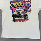Vintage Doug Wolfgang Shirt Mens Xl White 90s Sprint Car Racing Beef Livestock