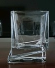 Joyjolt Carre Square Old Fashioned Glasses barware -set 5 - Square Offset Base 