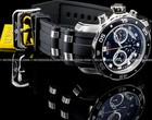 Invicta Mens Pro Diver Scuba Chronograph Silver Black Dial Elegant Fashion Watch