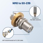 Nmo To Pl259 Adapter  Nmo To So-239 Uhf Female  Ham Mobile Radio Mount Connector