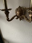 Three Vintage French Brass Wall Sconces