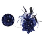 Fascinator Hat Women Flower Mesh Feathers Hair Clip Tea Party Flapper Decor