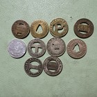 Lot Of 10  Variety Of One Local Fare Transit Token Lot Small Size Of 10c Lot D