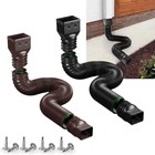 2pack 21-60    Expandable Flex Drain Downspout Extension Rain Pipe Spout Gutter