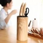 6pcs Kitchen Knife Set Ultra Sharp Stainless Steel Chef Knife W olive Wood Block