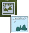 Impression Obsession Peace Frame Thin Steel Die Die598-v Christmas Craft Die
