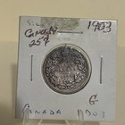 1903 Canada 25 Cents Silver Quarter Edward Vii 