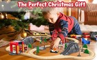 Wooden Train Track Electric Train Set gift Packed Toy Railway Kits For Kids to  