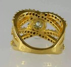 2ct Round Cut Lab Created Diamond Women Engagement Ring 14k Yellow Gold Plated