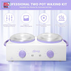 Professional Waxing Kit Wax Warmer Double Pot Wax Heater Machine For Hair Remova