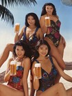 Vintage Sapporo Beer Poster 28    X 20    Sexy Models Asian 