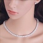 Wedding Bridal  Cz Jewelry Set Zirconia Necklace Earrings Set
