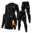 2set 4pack Men Thermal Underwear Set Baselayer Long Johns Top Bottom Winter Warm