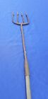 Antique Hand Forged Cast Iron Salmon Fish Frog 4-barbed Spear Harpoon Fishing  
