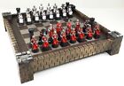 Medieval Times Crusades Red   White Maltese Knight Chess Set 17  Castle Board