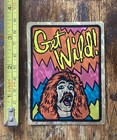 Vtg 1980s Get Wild Rock   Roll Music Singer Vending Machine Prism Rare Sticker 