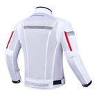 Summer Motorcycle Riding Jacket For Men With Ce Armor Large White