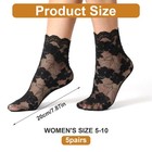 Dplolng 5 Pairs Sheer Lace Ankle Socks lace Socks Women Fishnet Ankle Floral    