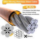 Dog Tie Out Cable 20ft Dog Lead-heavy Duty Tie Out Cable For For Large Dogs Up T