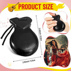 2 Pack Spanish Castanets Wooden Flamenco For Adults black