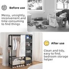 Clothes Rack Heavy Duty Clothing Garment Rack Storage 4 Drawer Bedroom Organizer