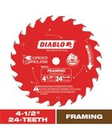 Brand New - Diablo D0424x 24 Tooth Carbide Framing Trim Saw Blade 4-1 2 Dia  In 