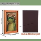 3pcs Funny Frog Fridge Magnet  Cute Retro Mini Framed Frog Art Magnet  Funny    