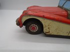 Vintage Unbranded Red Tin Litho Jaguar Toy Car Friction Toy Made In Japan