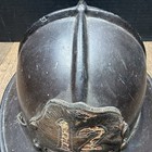 Vintage Fire Department Black Helmet Number Leather 12 Helmet Shield